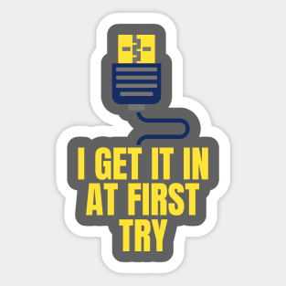 Funny saying Computer USB connection Sticker